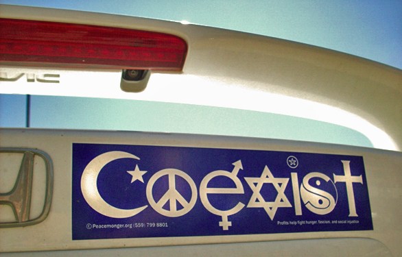 coexist bumper sticker